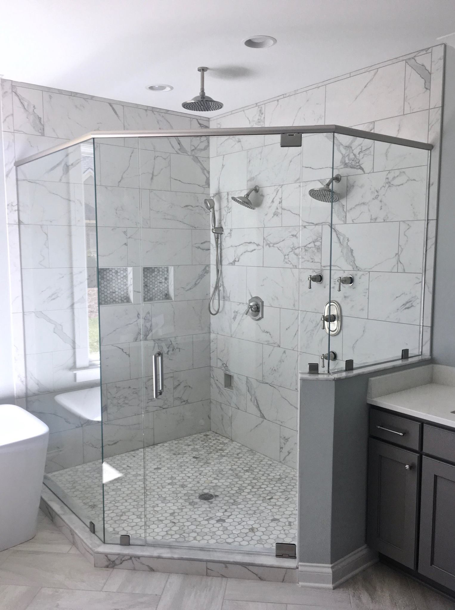 Photo of glass shower enclosure